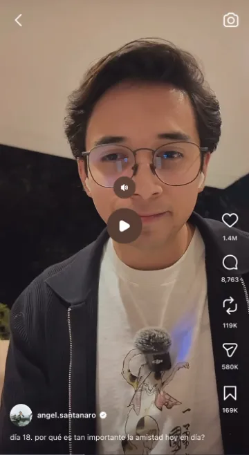 Reel de Ángel con 10.2M views